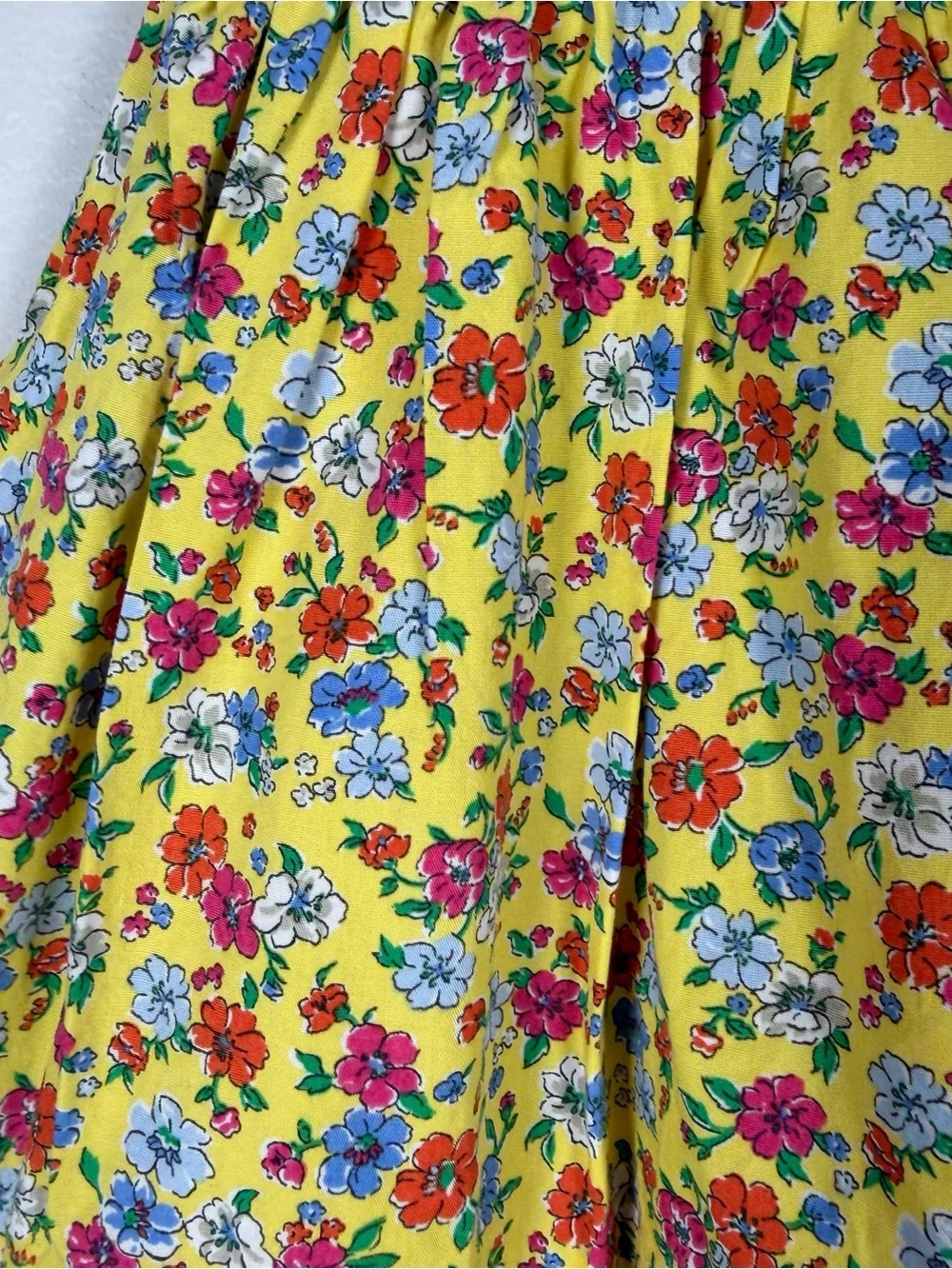 Ralph Lauren Baby Girl Yellow Floral Short Sleeve Fit & Flare Dress Size 3 Month